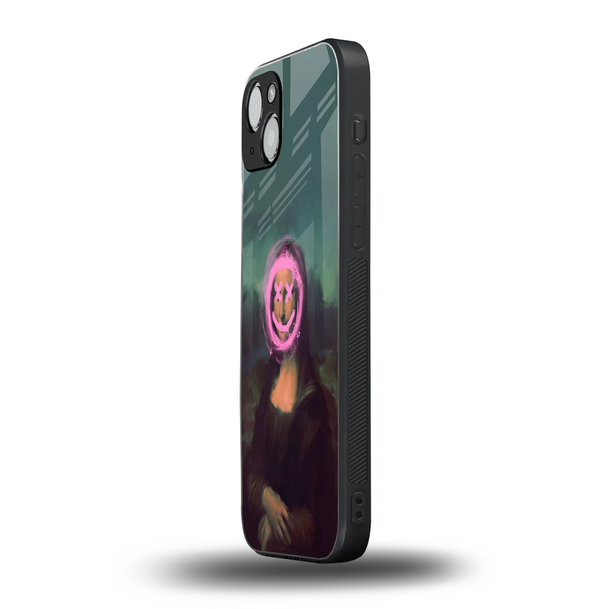 Graffiti Lisa iphone 14 mobile cover | shockproof glass phone case