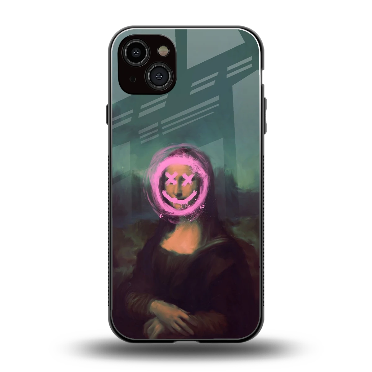 Graffiti Lisa back phone cover | glass case for iphone 14 plus