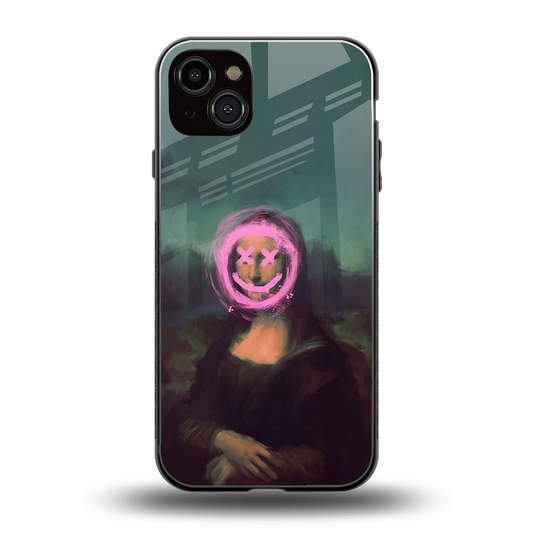 Graffiti Lisa back phone cover | glass case for iphone 14 plus