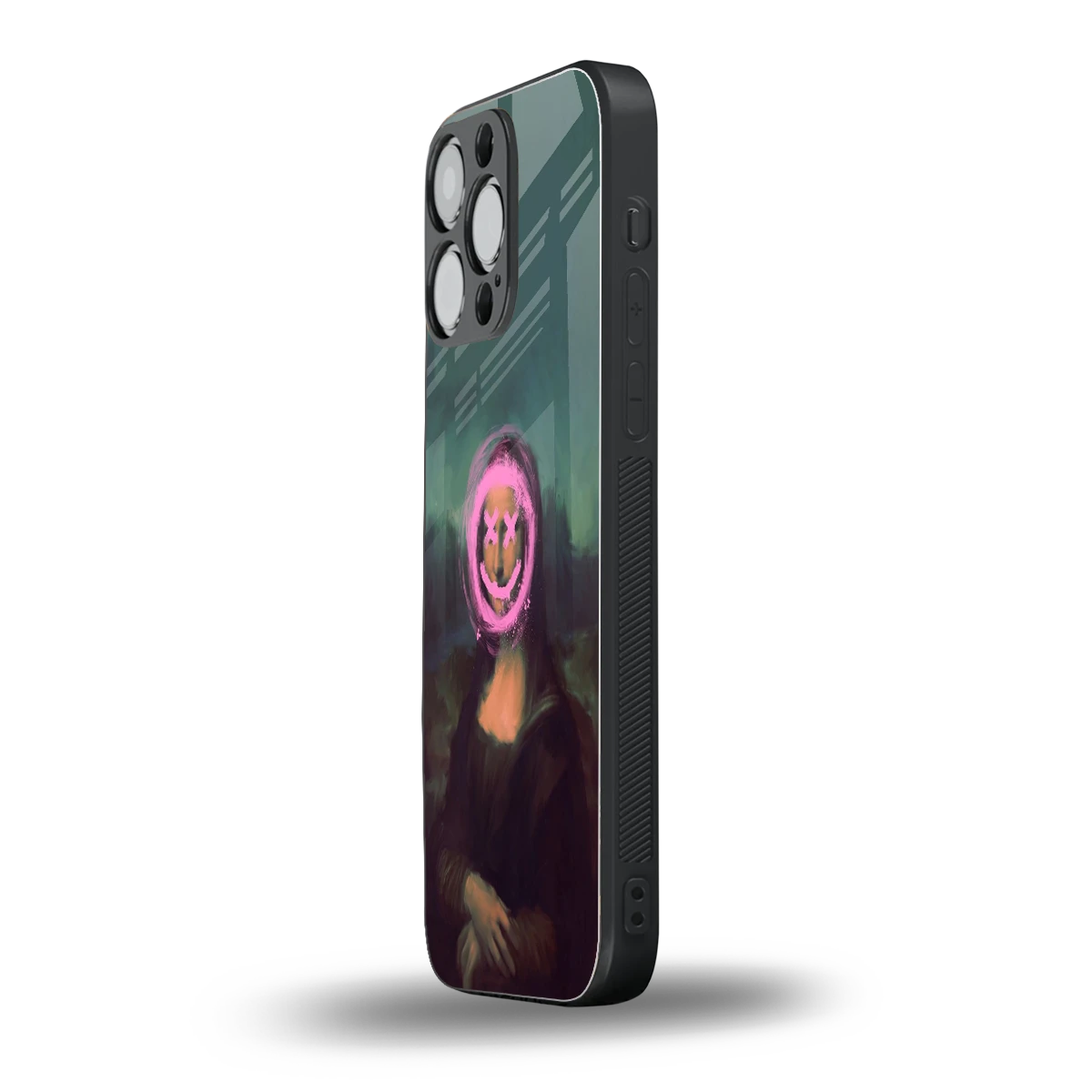 Graffiti Lisa iphone 15 pro max mobile cover | shockproof glass phone case