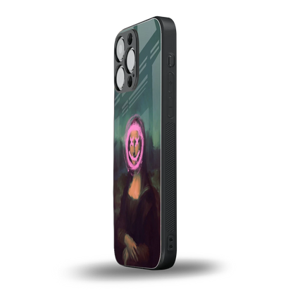 Graffiti Lisa iphone 15 pro max mobile cover | shockproof glass phone case
