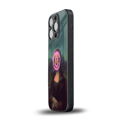 Graffiti Lisa iphone 15 pro mobile cover | shockproof glass phone case