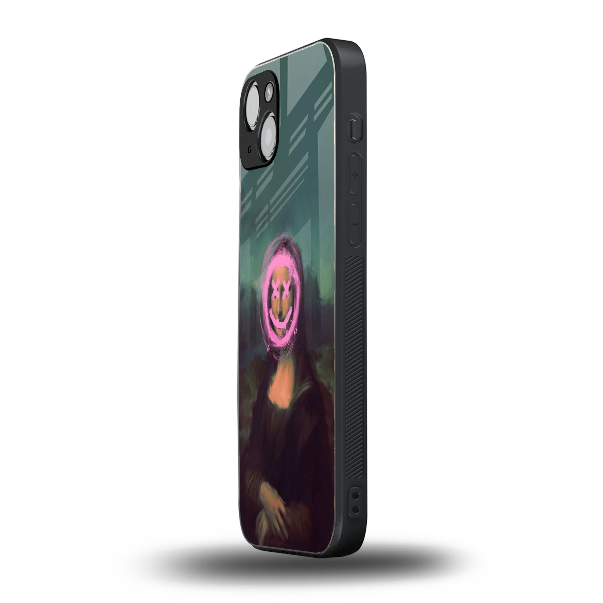 Graffiti Lisa iphone 15 mobile cover | shockproof glass phone case