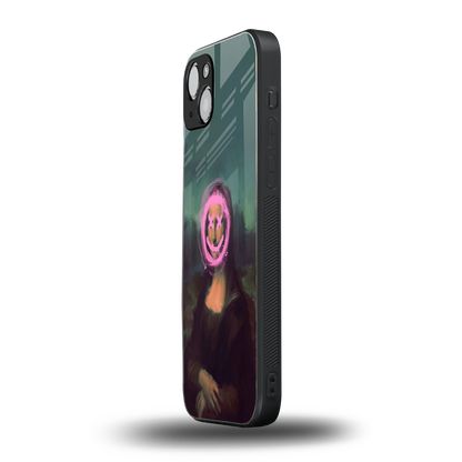 Graffiti Lisa iphone 15 mobile cover | shockproof glass phone case