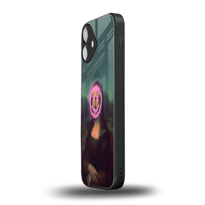 Graffiti Lisa iphone 16 plus mobile cover | shockproof glass phone case