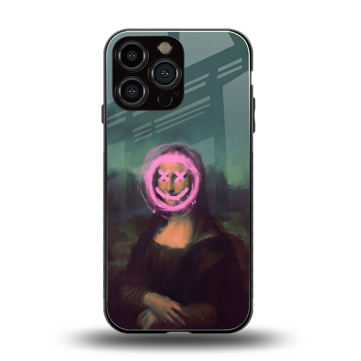 Graffiti Lisa back phone cover | glass case for iphone 16 pro max