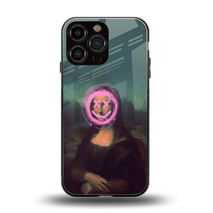 Graffiti Lisa back phone cover | glass case for iphone 16 pro max
