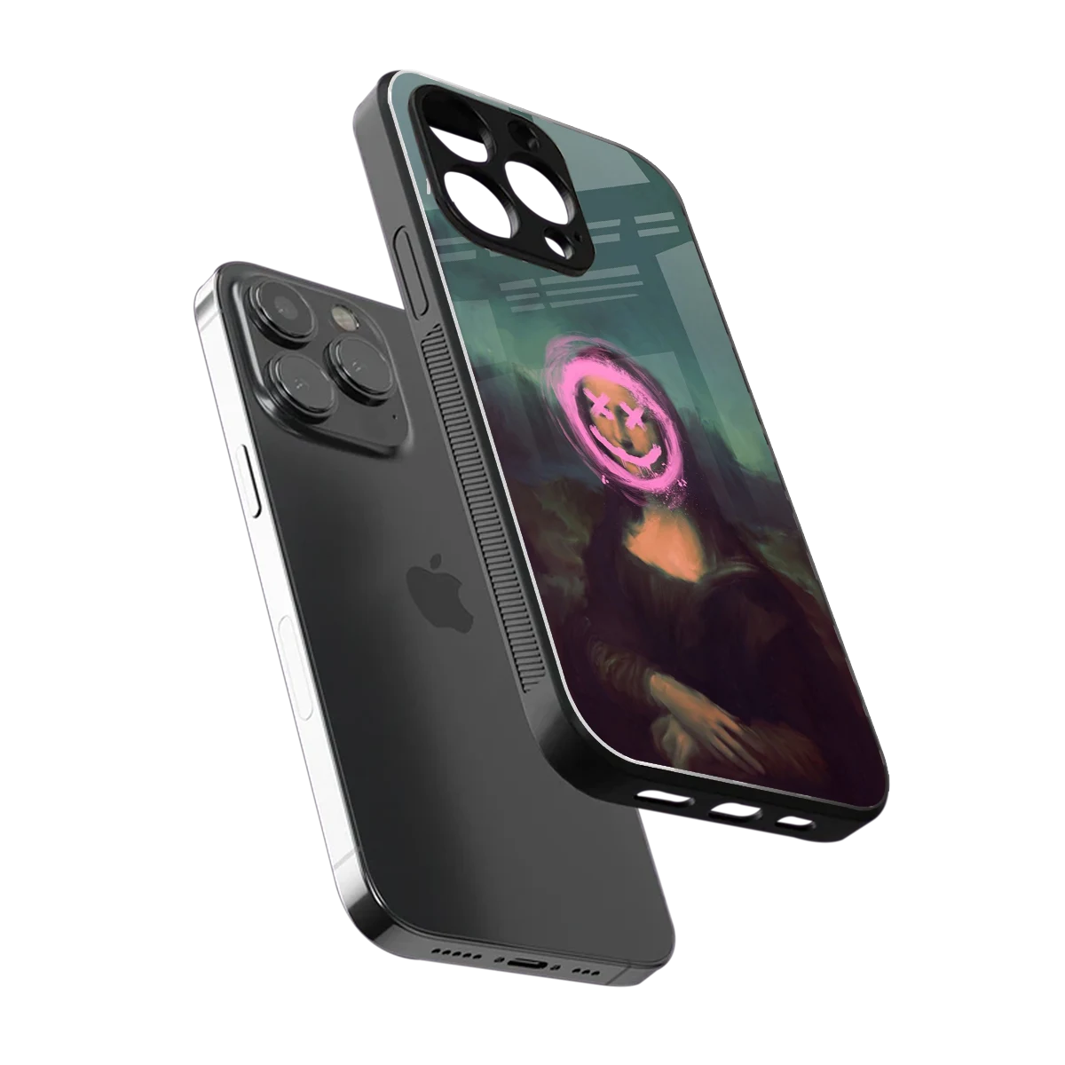 Graffiti Lisa sleek iphone 16 pro max cover with tempered glass back and TPU edges