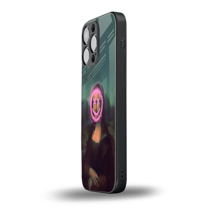 Graffiti Lisa iphone 16 pro max mobile cover | shockproof glass phone case