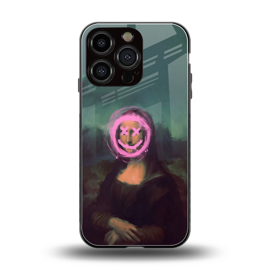 Graffiti Lisa back phone cover | glass case for iphone 16 pro