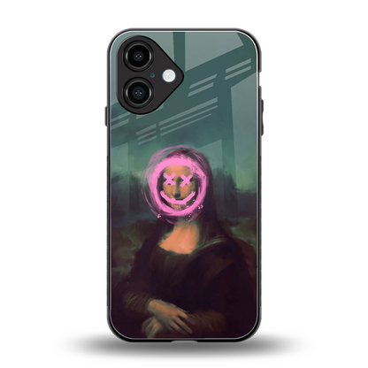 Graffiti Lisa back phone cover | glass case for iphone 16
