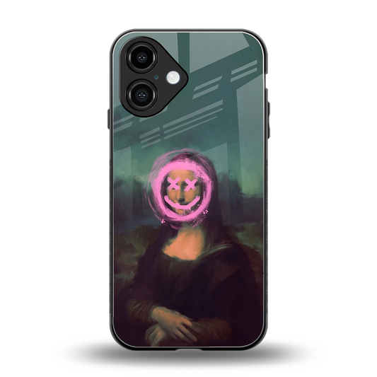 Graffiti Lisa back phone cover | glass case for iphone 16
