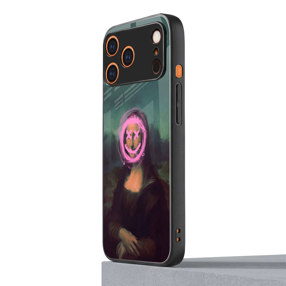 Graffiti Lisa iphone 17 pro max mobile cover | shockproof glass phone case