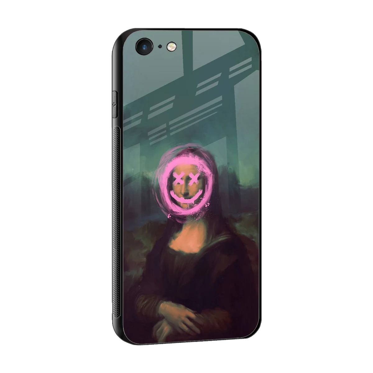 Graffiti Lisa sleek iphone 6 cover with tempered glass back and TPU edges