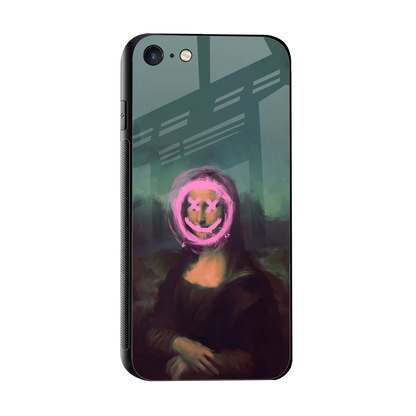 Graffiti Lisa sleek iphone 7 cover with tempered glass back and TPU edges