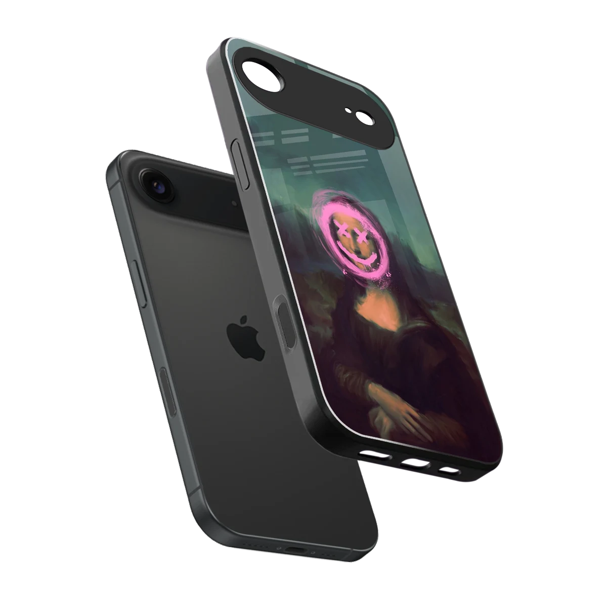Graffiti Lisa sleek iphone air cover with tempered glass back and TPU edges