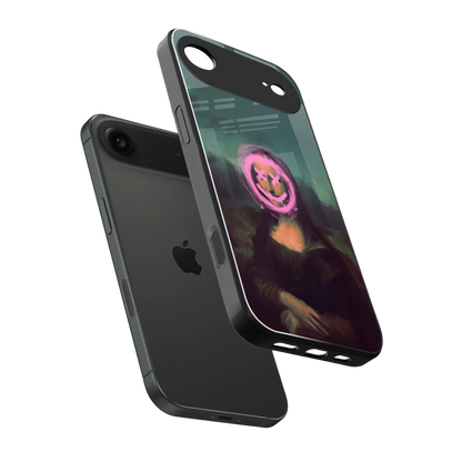 Graffiti Lisa sleek iphone air cover with tempered glass back and TPU edges