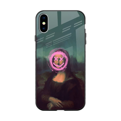 Graffiti Lisa back phone cover | glass case for iphone x
