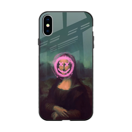 Graffiti Lisa back phone cover | glass case for iphone x