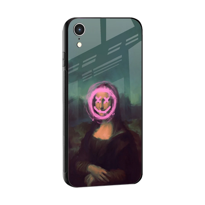 Graffiti Lisa sleek iphone xr cover with tempered glass back and TPU edges