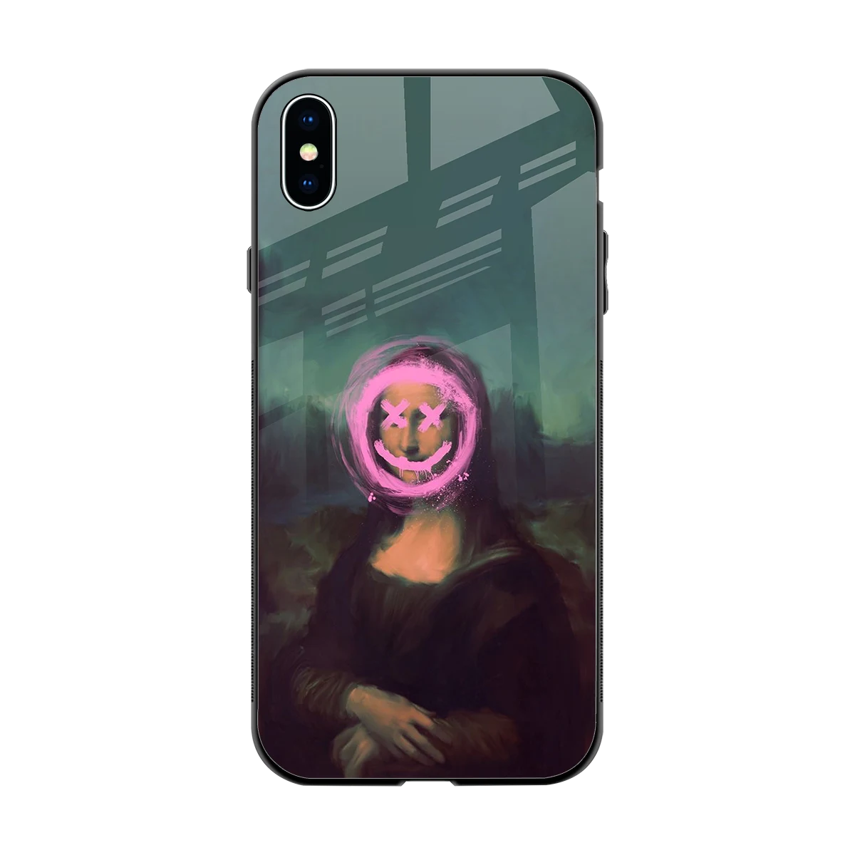 Graffiti Lisa back phone cover | glass case for iphone xs max