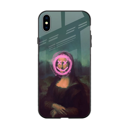 Graffiti Lisa back phone cover | glass case for iphone xs max