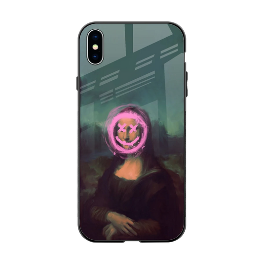 Graffiti Lisa back phone cover | glass case for iphone xs max
