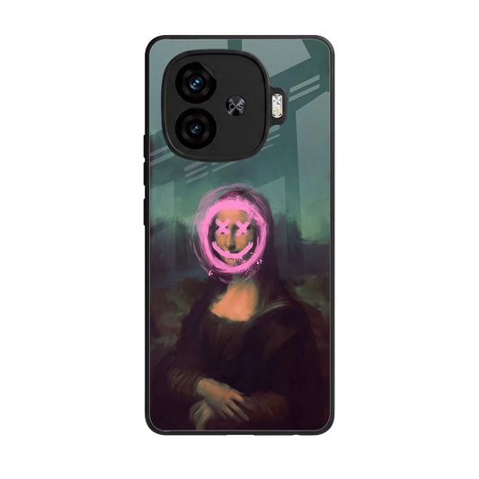 Graffiti Lisa back phone cover | glass case for iqoo neo 10r 5g