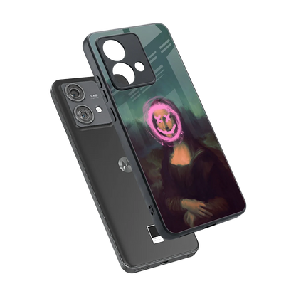 Graffiti Lisa sleek motorola edge 40 neo 5g cover with tempered glass back and TPU edges
