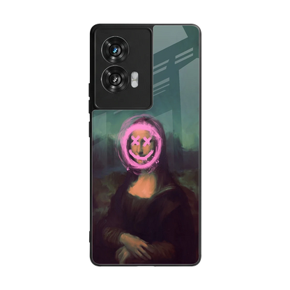 Graffiti Lisa back phone cover | glass case for motorola edge 50 fusion