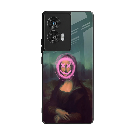 Graffiti Lisa back phone cover | glass case for motorola edge 50 fusion