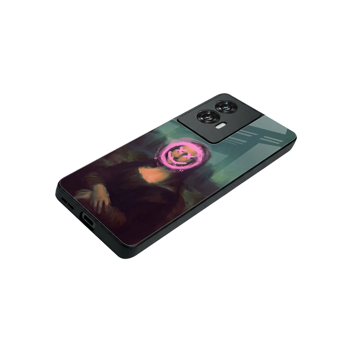 Graffiti Lisa stylish phone case for motorola edge 50 fusion | glossy glass and slim fit