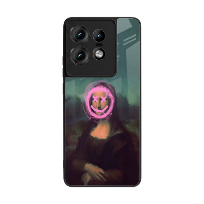 Graffiti Lisa back phone cover | glass case for motorola edge 50 pro