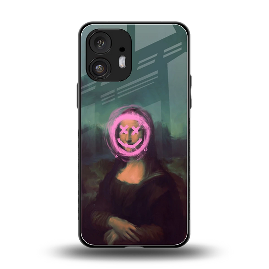 Graffiti Lisa back phone cover | glass case for nothing phone 2