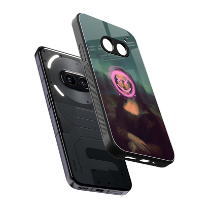 Graffiti Lisa sleek nothing phone 2a cover with tempered glass back and TPU edges