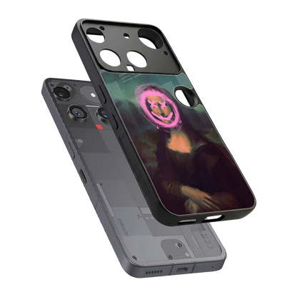 Graffiti Lisa sleek nothing phone 3 cover with tempered glass back and TPU edges