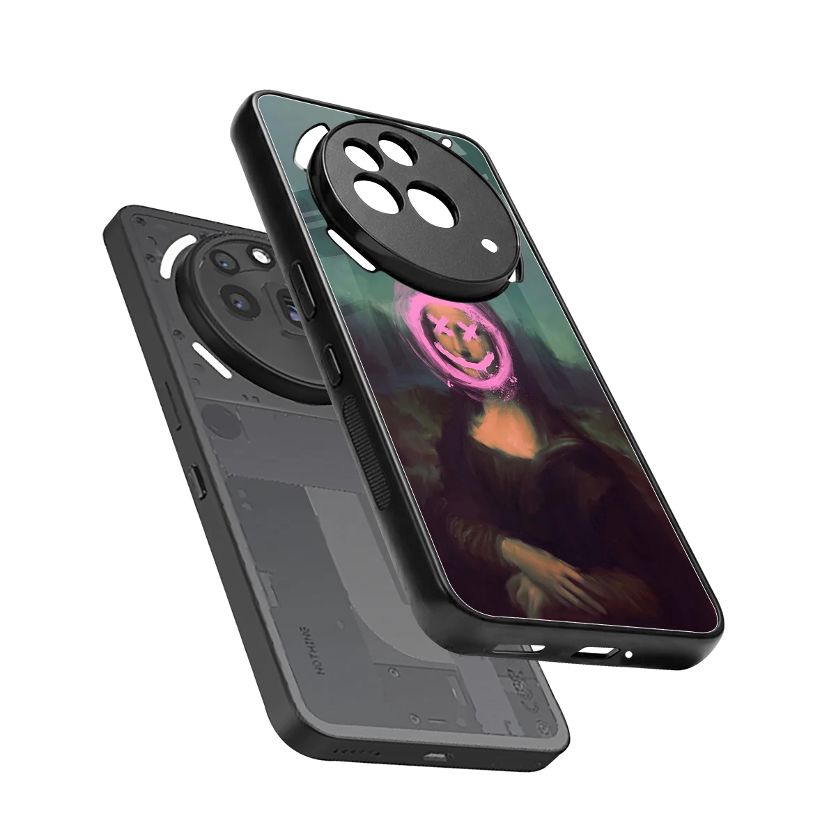 Graffiti Lisa sleek nothing phone 3a pro cover with tempered glass back and TPU edges