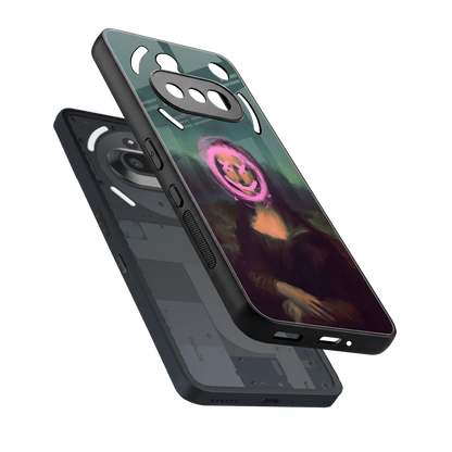 Graffiti Lisa sleek nothing phone 3a cover with tempered glass back and TPU edges