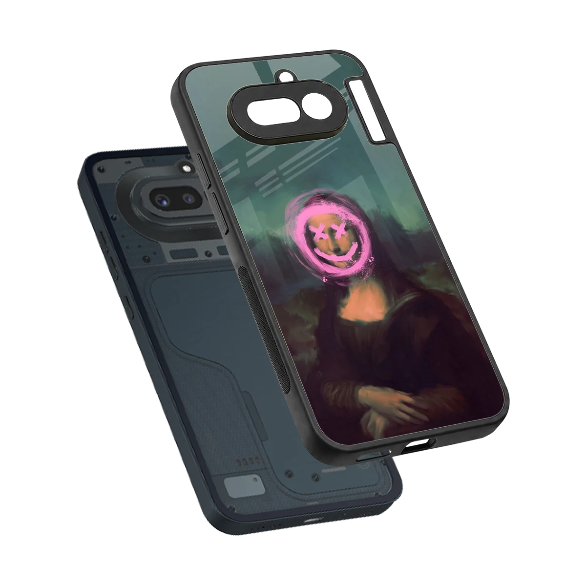 Graffiti Lisa sleek nothing phone 4a cover with tempered glass back and TPU edges