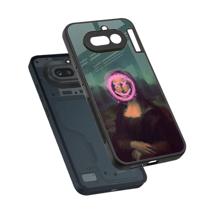 Graffiti Lisa sleek nothing phone 4a cover with tempered glass back and TPU edges