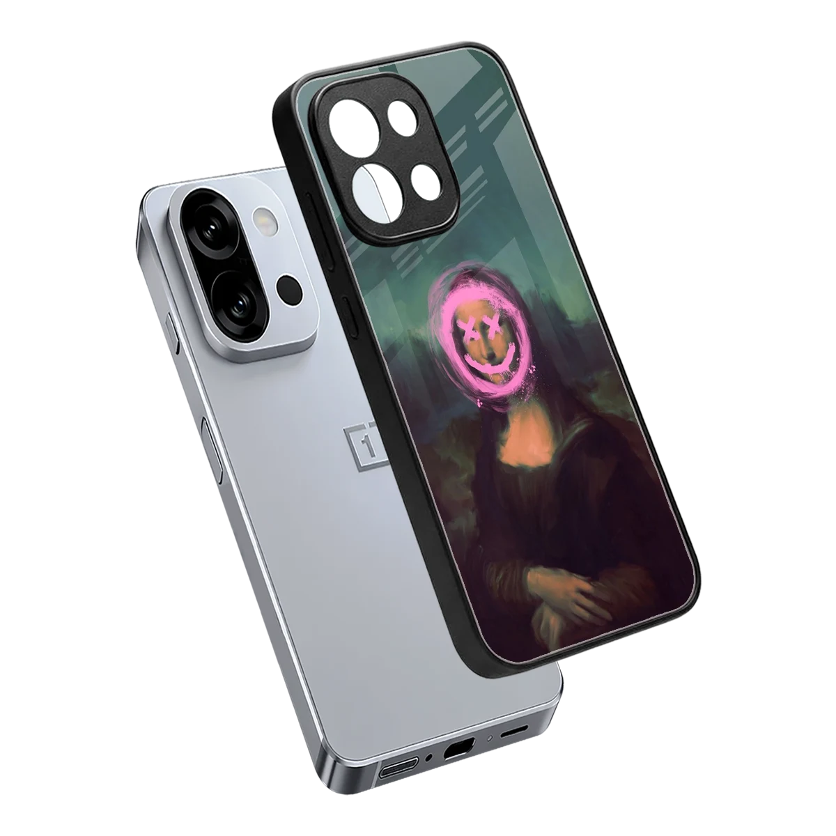 Graffiti Lisa sleek oneplus 13s cover with tempered glass back and TPU edges