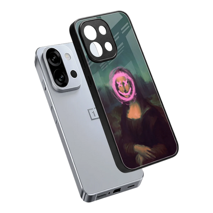 Graffiti Lisa sleek oneplus 13s cover with tempered glass back and TPU edges