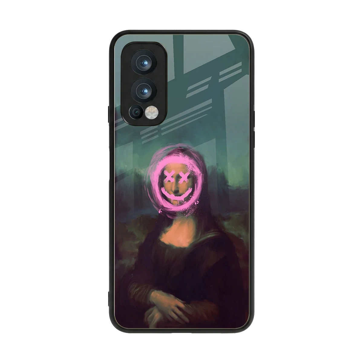 Graffiti Lisa back phone cover | glass case for oneplus nord 2