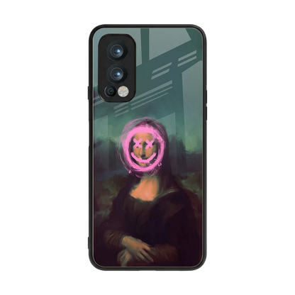 Graffiti Lisa back phone cover | glass case for oneplus nord 2