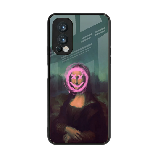 Graffiti Lisa back phone cover | glass case for oneplus nord 2