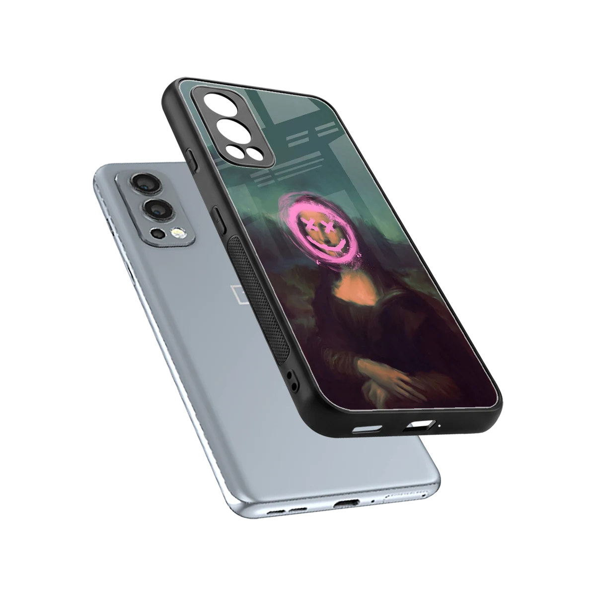 Graffiti Lisa sleek oneplus nord 2 cover with tempered glass back and TPU edges