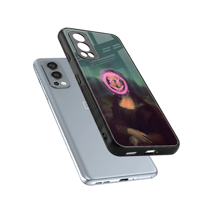 Graffiti Lisa sleek oneplus nord 2 cover with tempered glass back and TPU edges