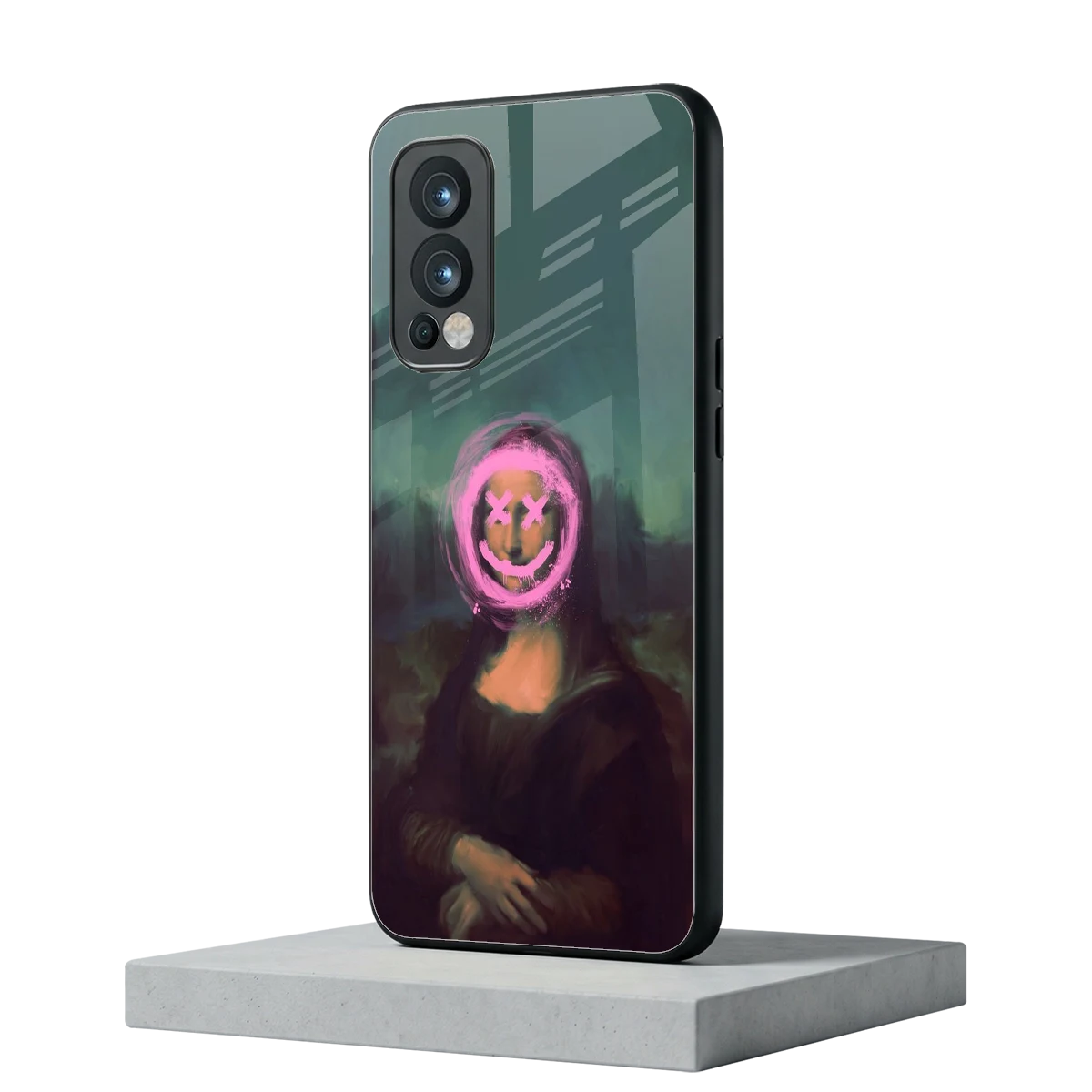 Graffiti Lisa oneplus nord 2 mobile cover | shockproof glass phone case