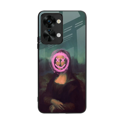 Graffiti Lisa back phone cover | glass case for oneplus nord 2t