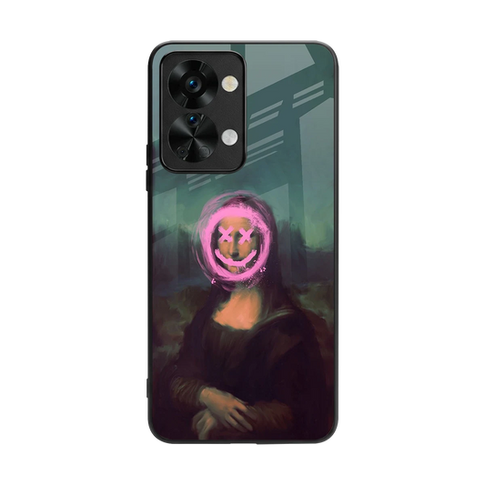 Graffiti Lisa back phone cover | glass case for oneplus nord 2t